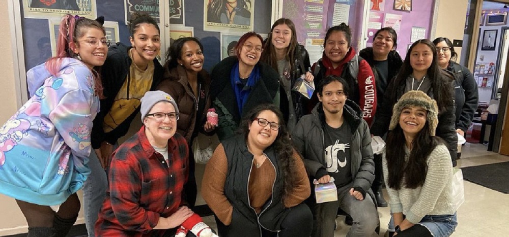 Students outside the Women's Center